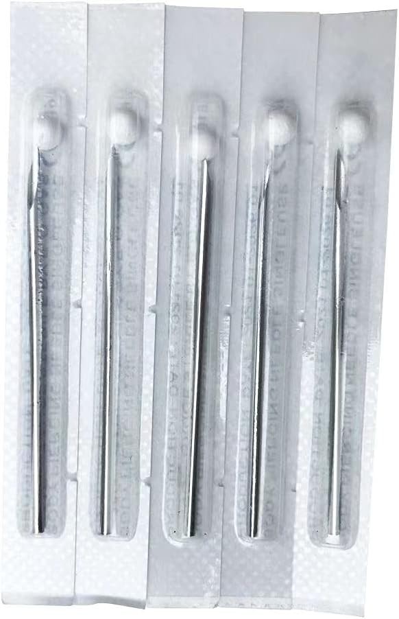 20G 5 Pieces Body Ear Navel Nose Lip Nipple Piercing Needles