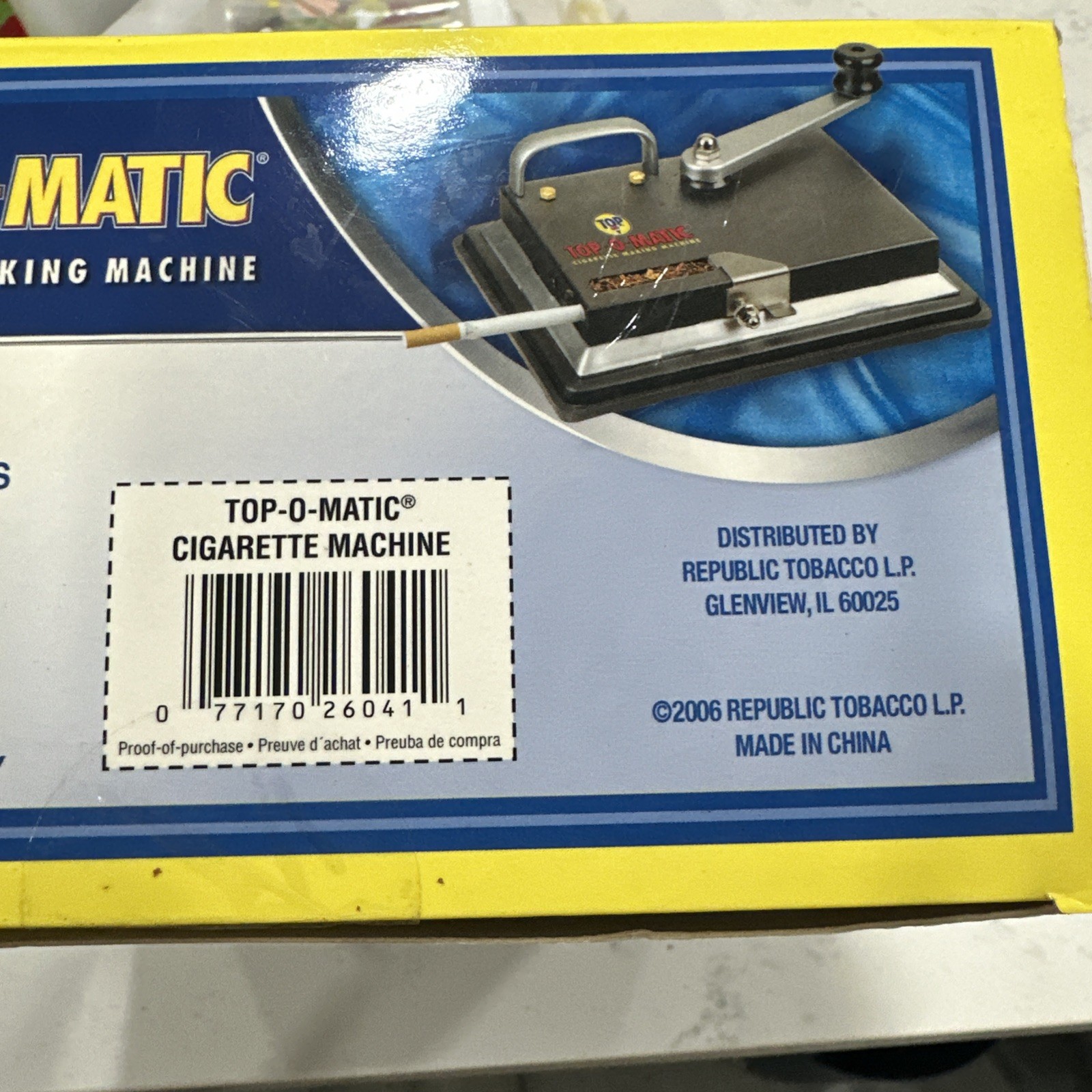 TOP O MATIC CIGARETTE ROLLING MACHINE KING SIZE & 100MM ^