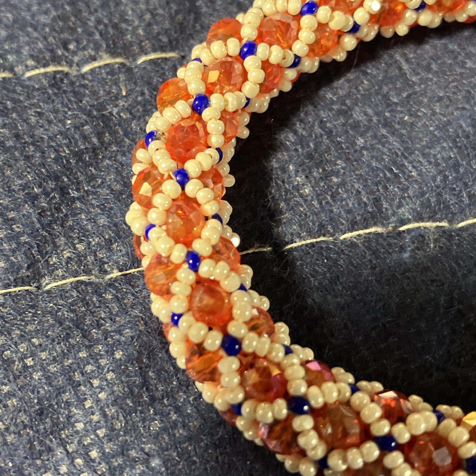 Handmade Bracelet Red White & Blue