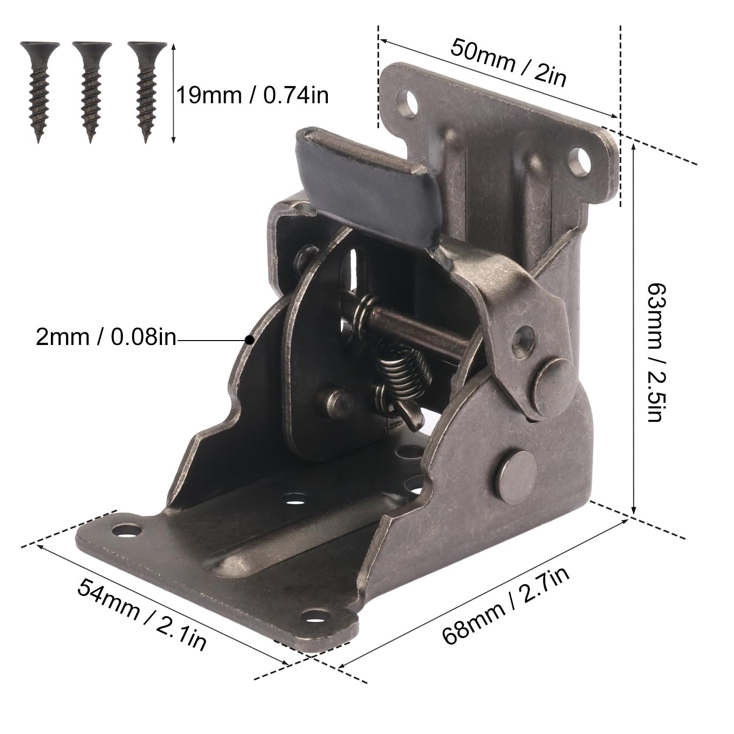 8 Pack Folding Leg Brackets, Folding Table Leg Bracket, Self-Locking Hinge, F...