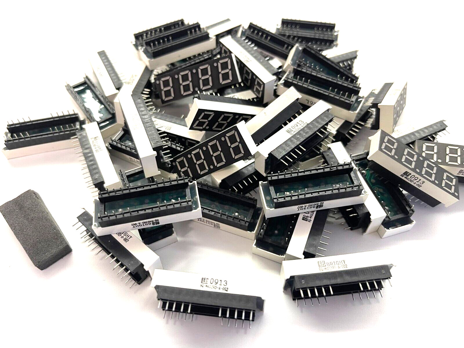 (6 PIECE LOT) BQ-M402RD, Smart/Normal 7 Seg Numeric LED Display, Green, 10.16mm
