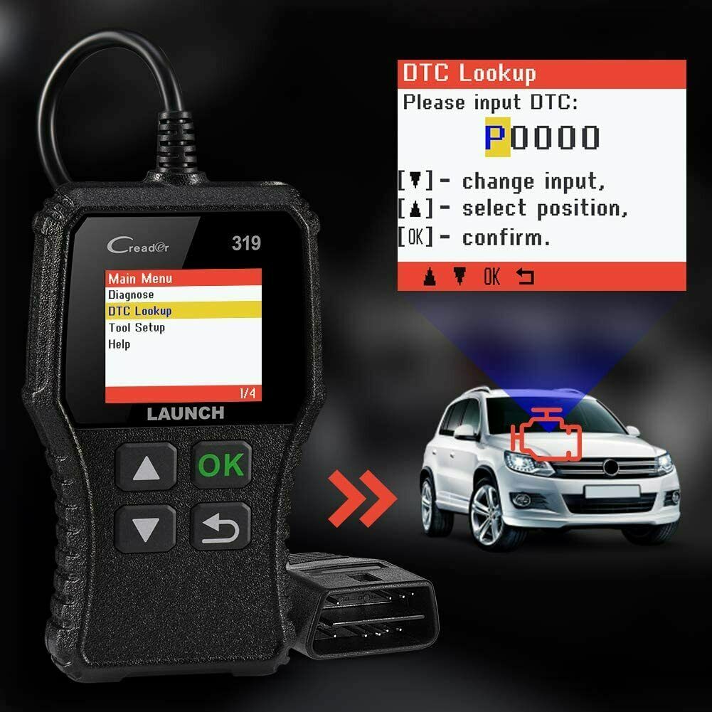 Launch CR319 OBD2 EOBD Scanner Car Code Reader Auto Check Engine Diagnostic Tool