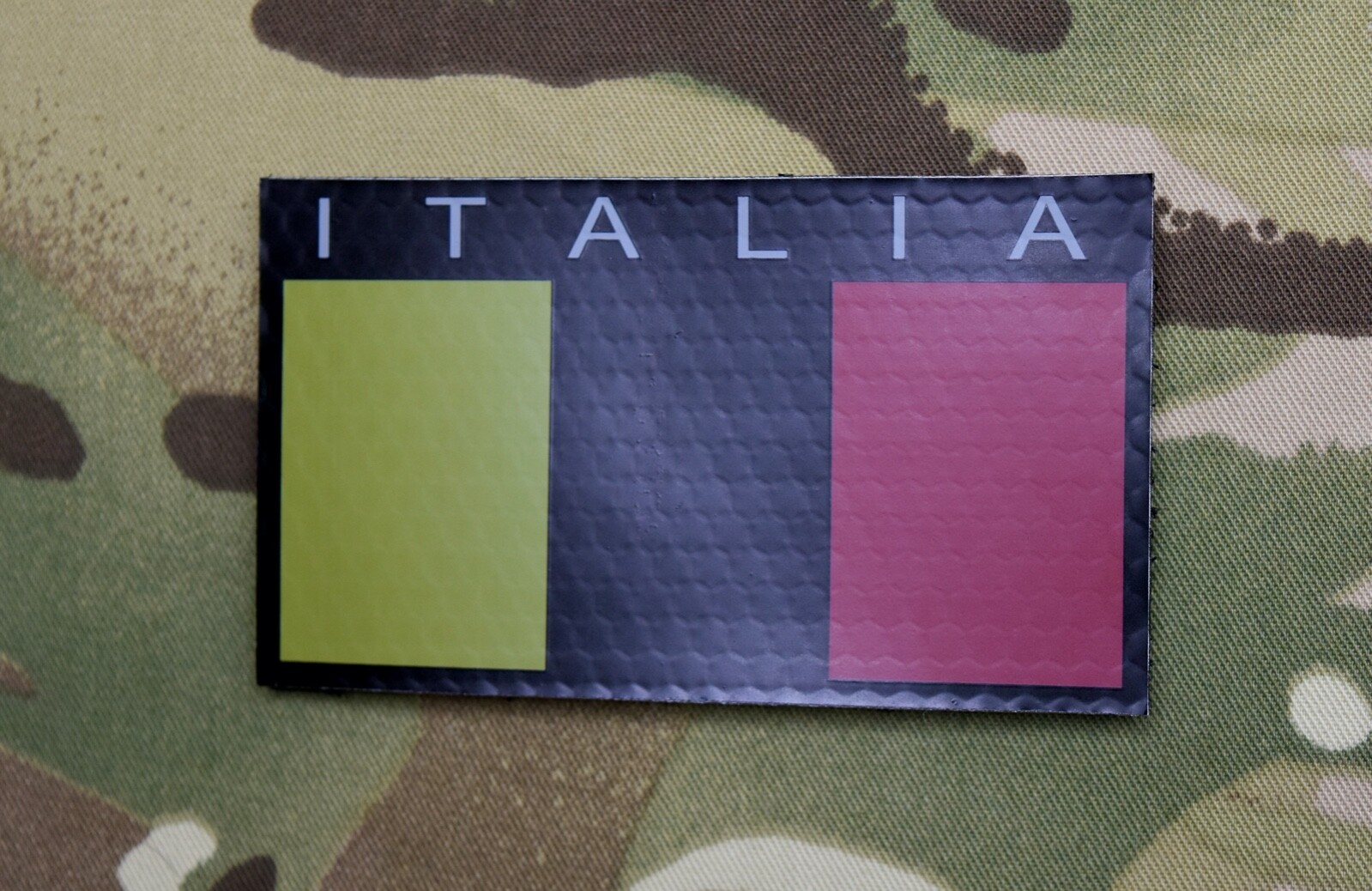 Infrared ITALIA Flag Patch ITA Col Moschin Alpini COMSUBIN IR Subdued Colors