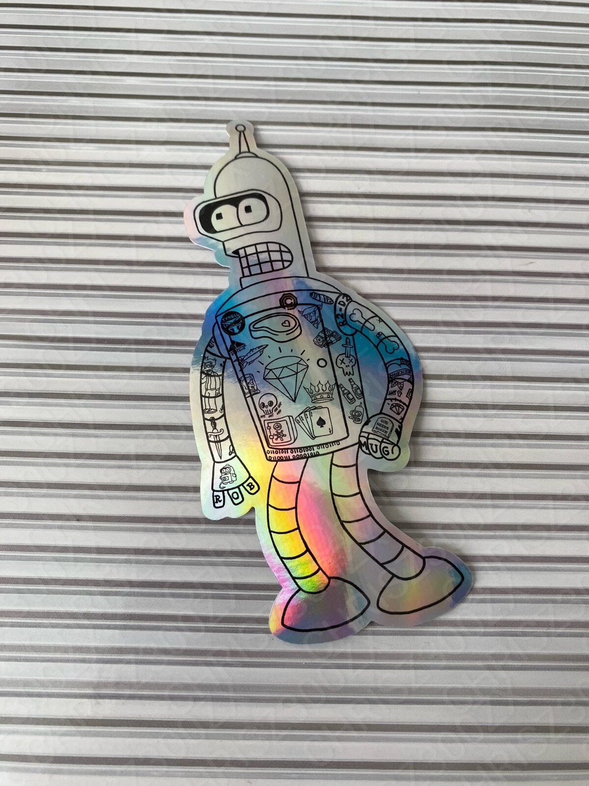 Raid71 Futurama Bender Chris Thornley Reflective Sticker Decal Art Figure