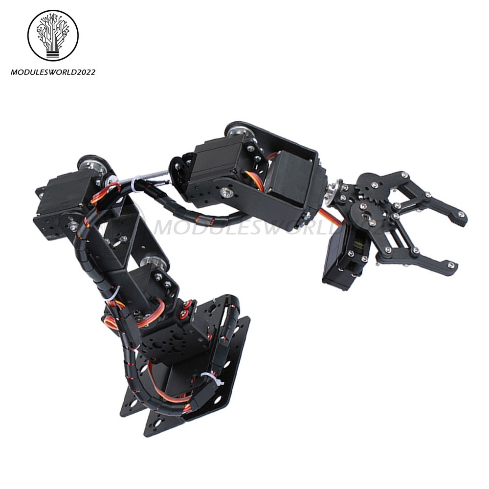 Robotic Arm Kit 6DOF Programming Robot Arm DIY Clamp Claw Kit without Servo