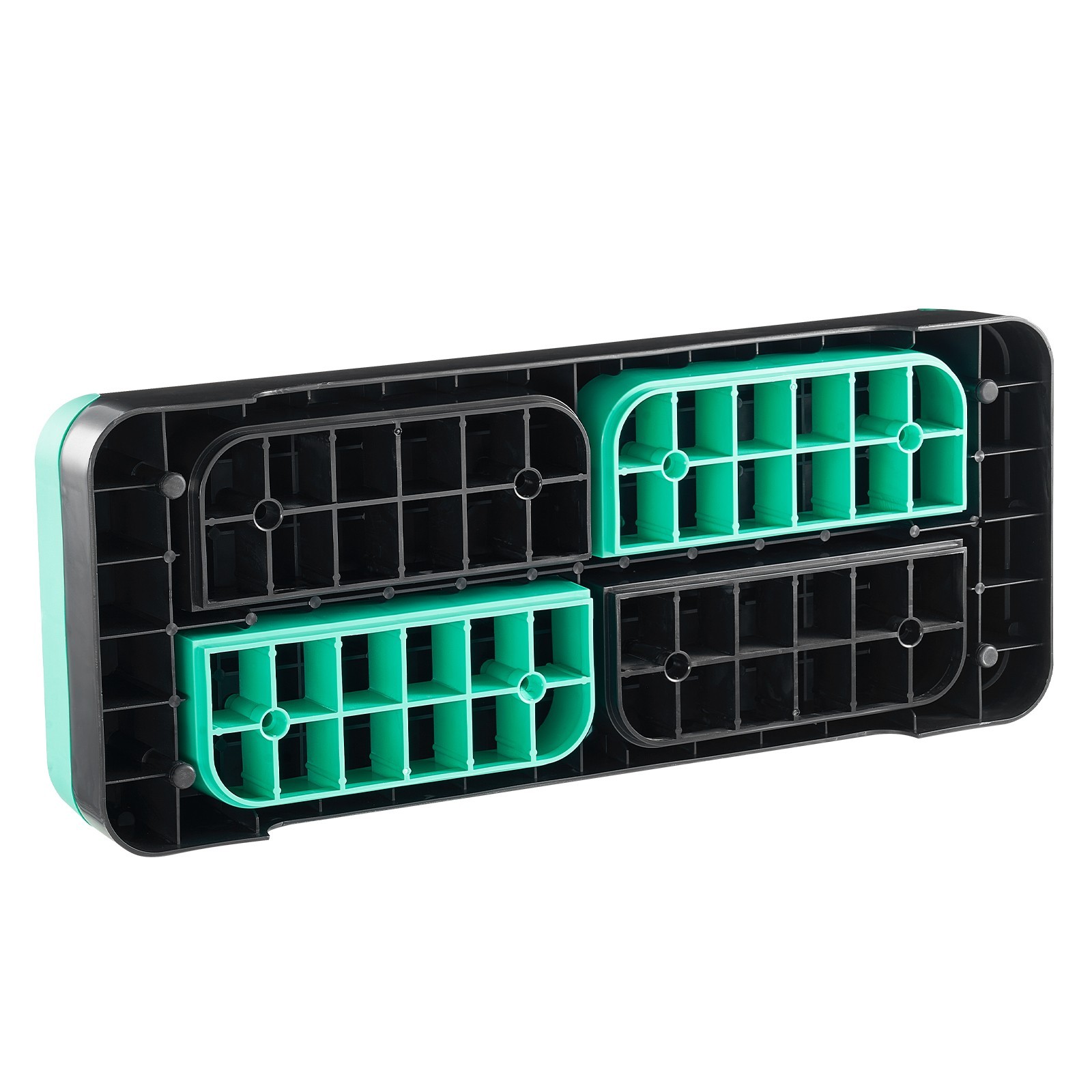 Adjustable Aerobic Stepper 4 Height Levels Green Workout Platform