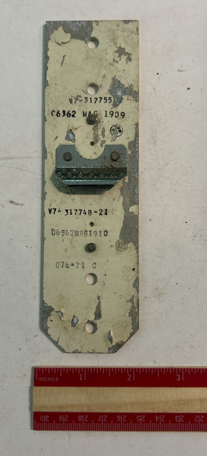 1960S-80S NASA SPACE PROGRAM UNIDENTIFIED BRACKET WITH CLIP CHARLES BELL  A