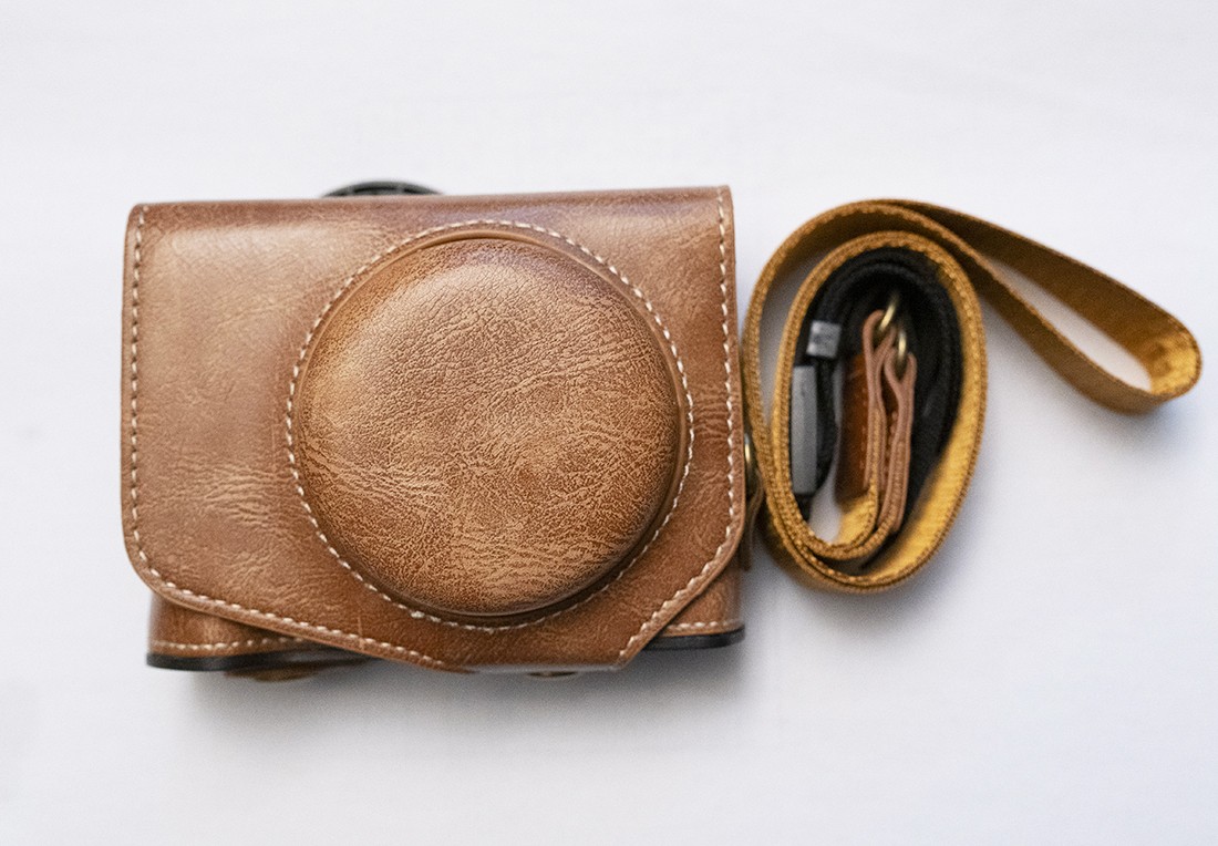 PU Leather Case Camera Bag Cover + Strap For PowerShot G7 X Mark III G7X3