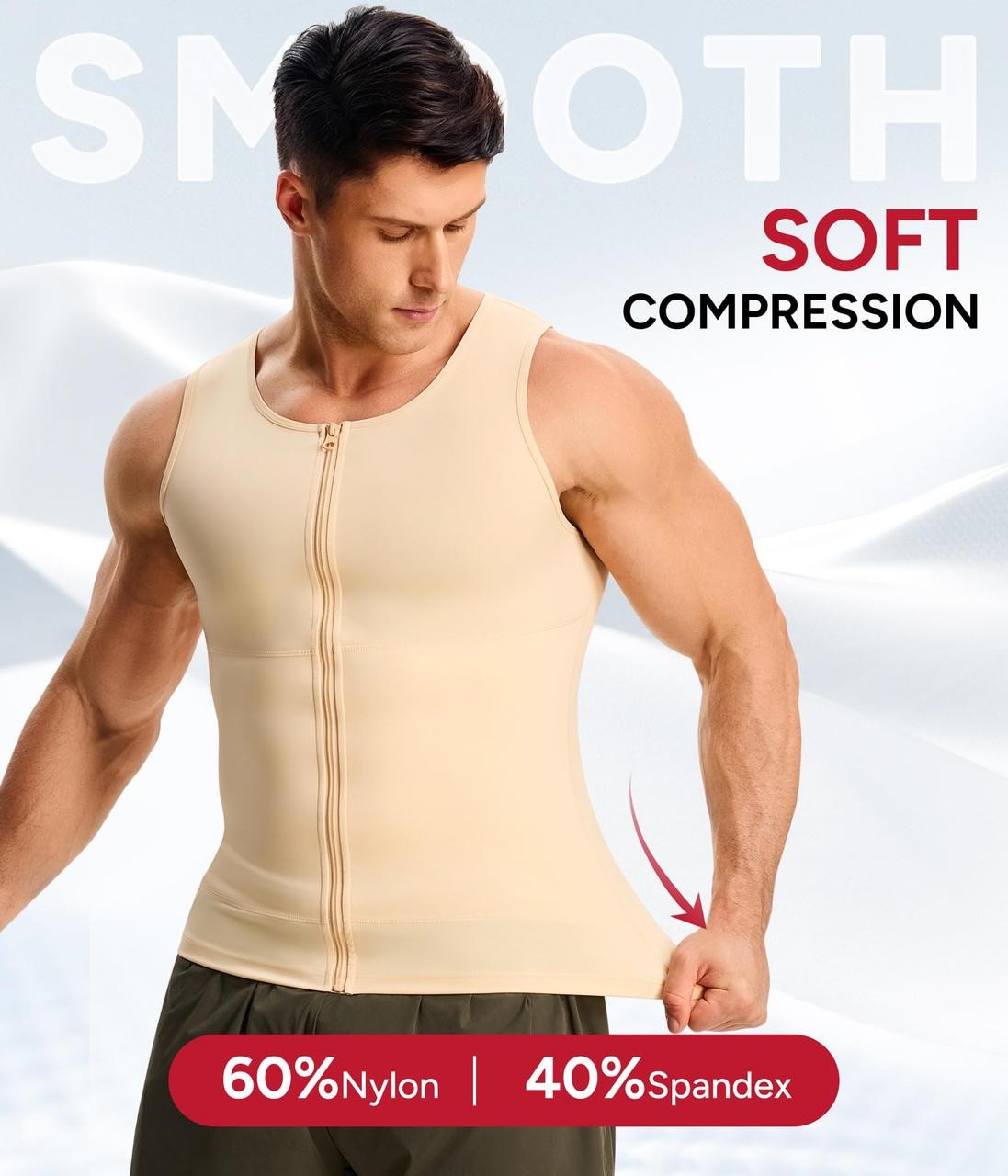 Nebility Compression Shirt Men Tank Top Compression Undershirt Mens Shapewear Bo