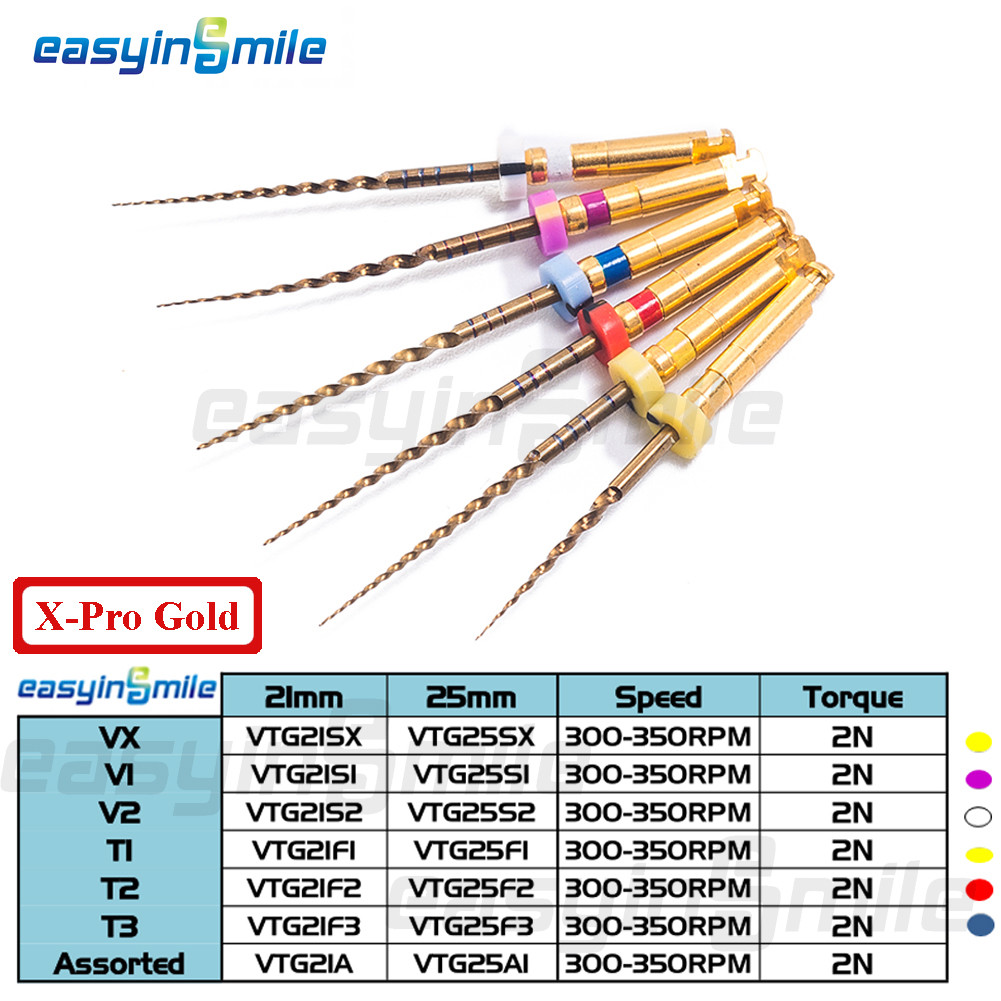 Dental Endo Large Gold Taper NITI Rotary Files Root Canal Engine File 21/25/31MM