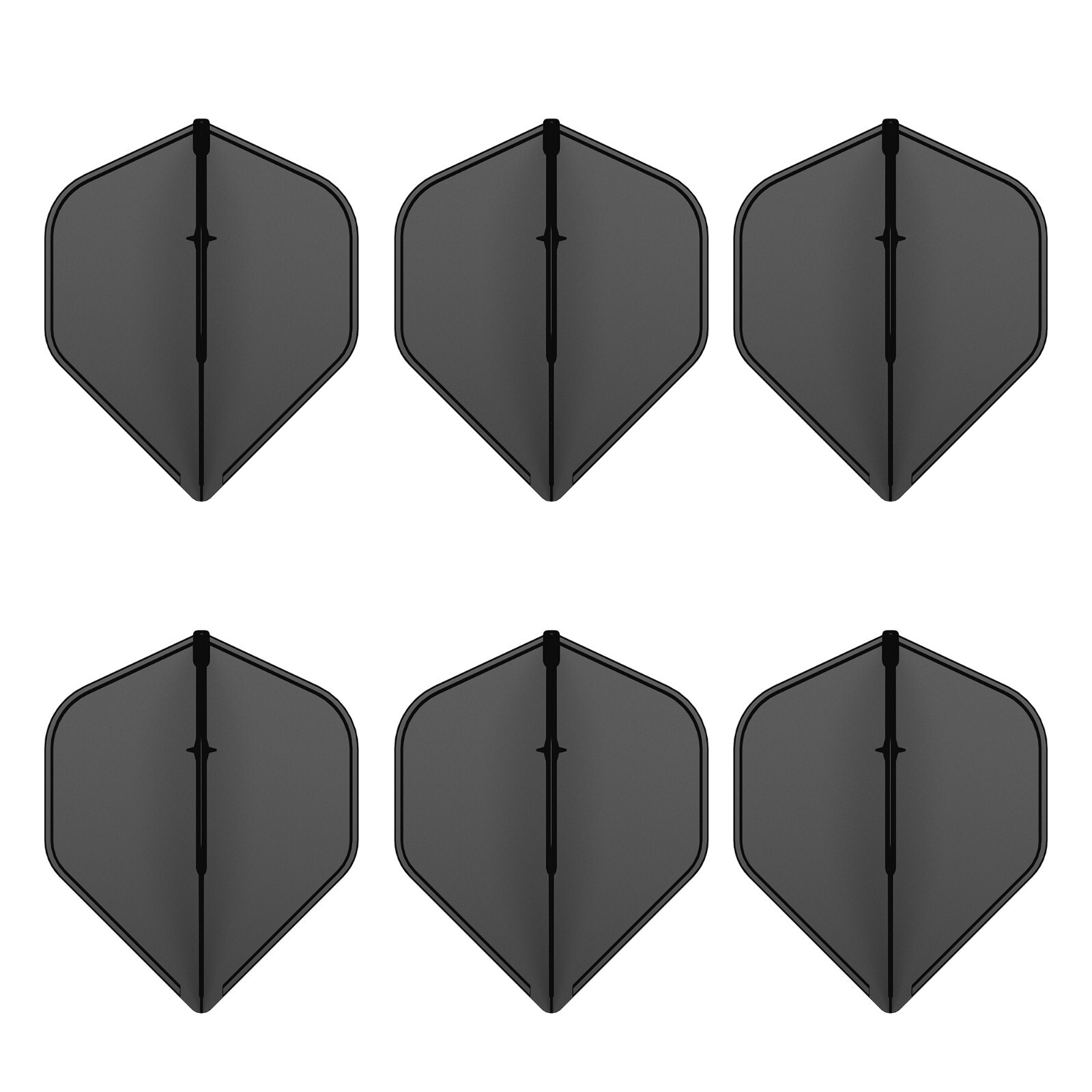 CyeeLife-6 PCS Black Plastic Molded Dart Flights
