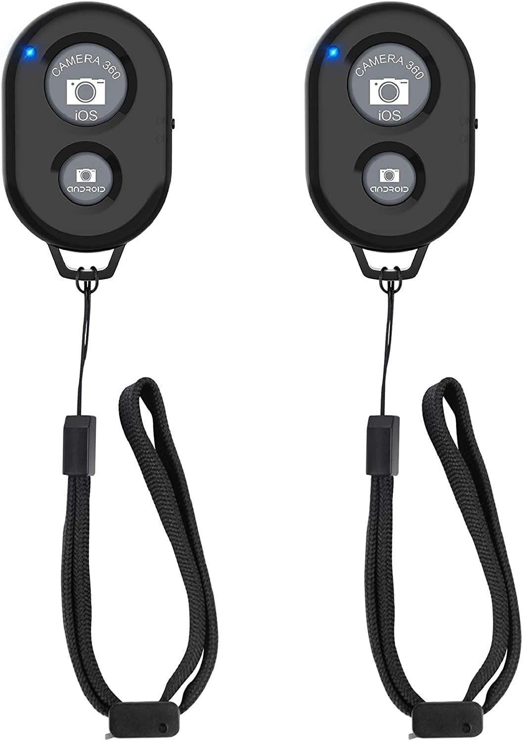 2-Pack Bluetooth Selfie Remote Control for iPhone & Android - Effortless Photos