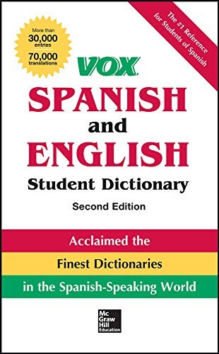 VOX Spanish and English Student Dictionary, Hardcover, 2nd Edition (Vox Dict...