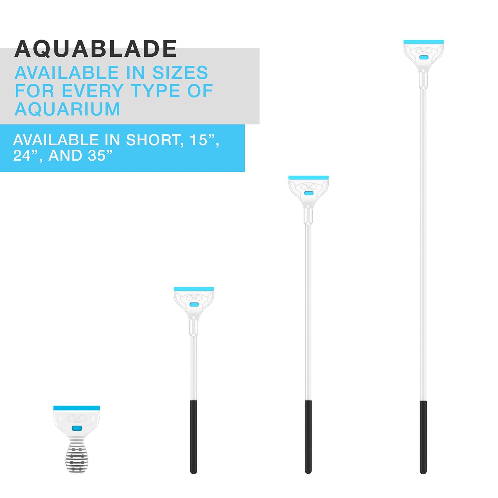 Continuum Aquatics AquaBlade P - Acrylic Safe Aquarium Scraper w/ Plastic Bla...