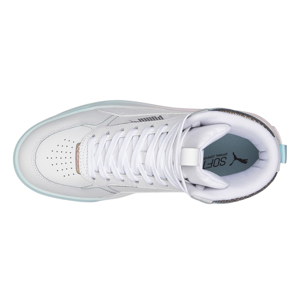 PUMA Karmen Rebelle Mid Exotics Gradient Metallic Snake Platform Womens White S