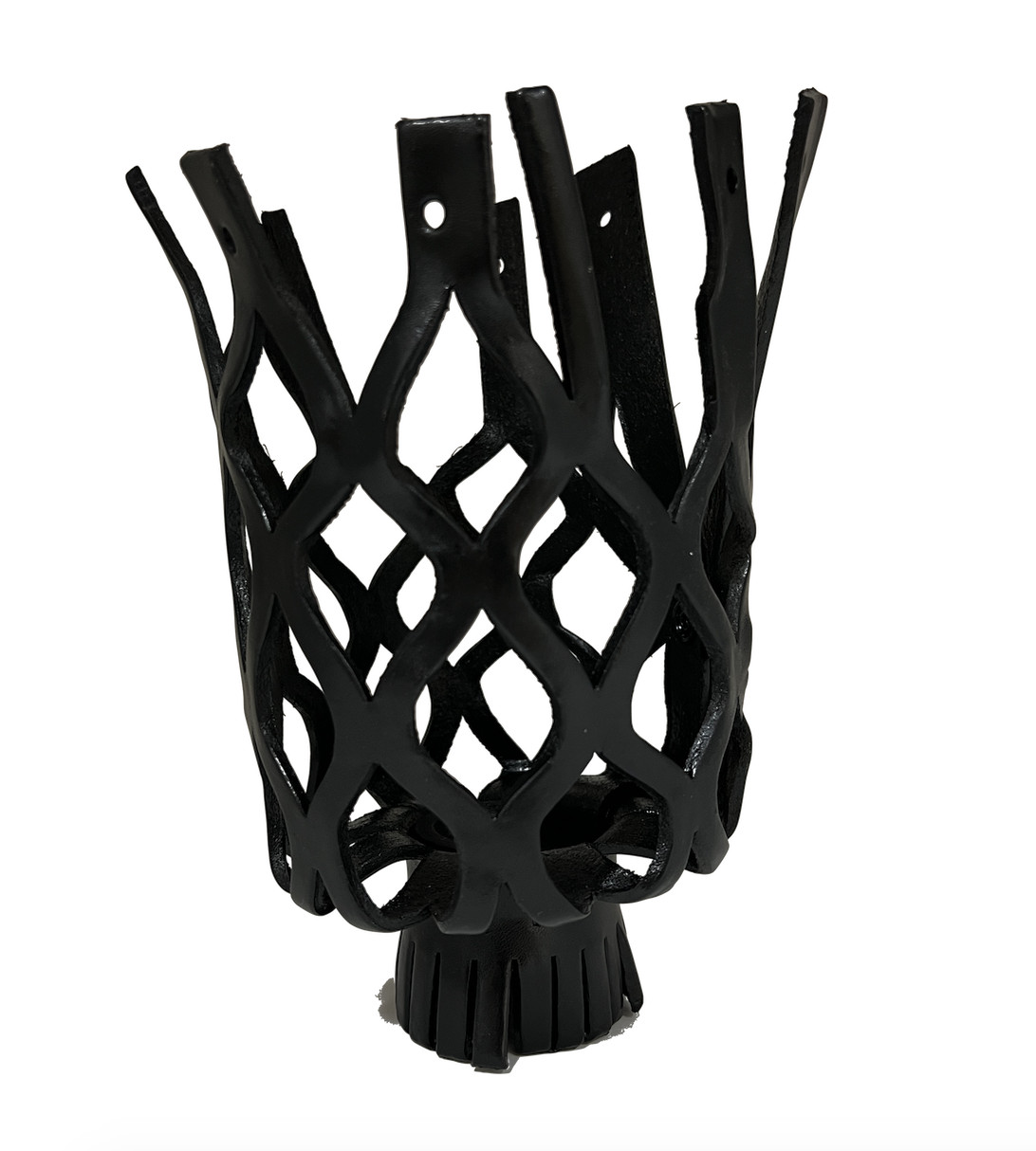 Set of 6pcs Genuine Leather Pool Table Pocket Net Replacement BLACK
