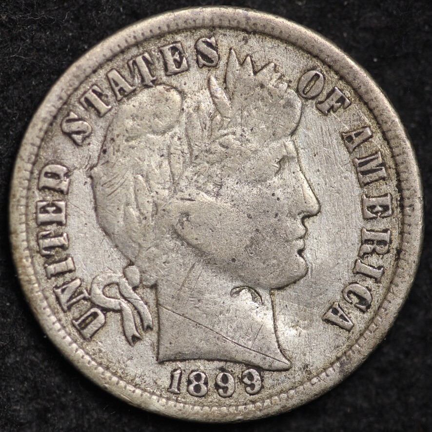 1899-S Barber Dime CHOICE FINE DETAILS FREE SHIPPING E559 RCM