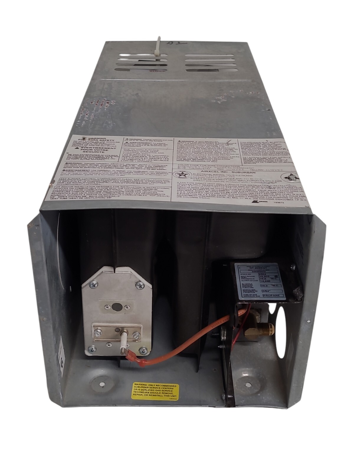 Suburban NT-20SEQT RV Camper Furnace 19K BTU 2504 Direct Discharge 19,000 BTU