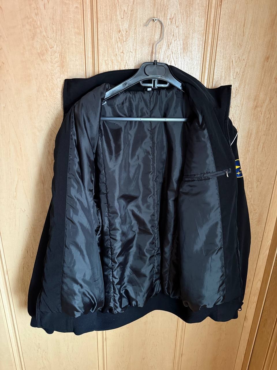 SUBARY WRC RACING RALLY POLYESTER COTTON BOMBER JACKET BLACK VINTAGE MENS SIZE L