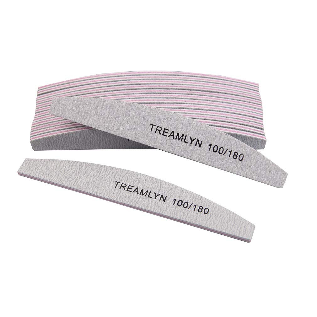 10 Pcs Nail Files 100/180 Grit Heavy Duty Acrylic Natural Nails