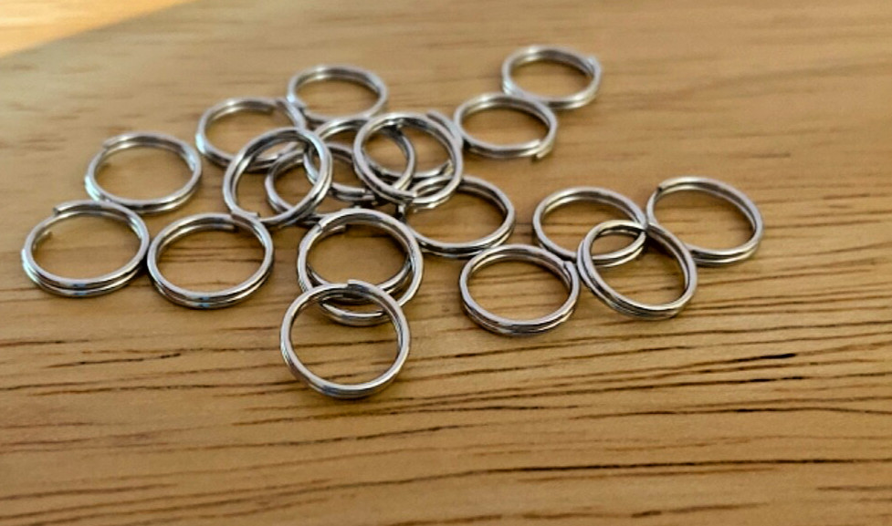 20 Oxidized Silver Base Metal 9mm Split Rings to Attach Charms to a Bracelet
