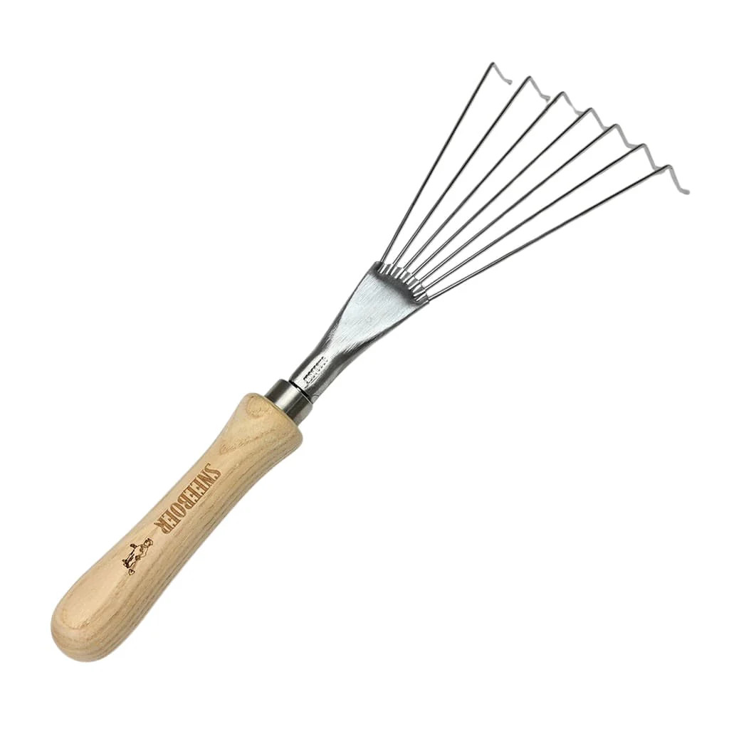 Sneeboer Hand Leaf Rake Stainless Steel Hand-Forged Ash Soil Dutch NEW
