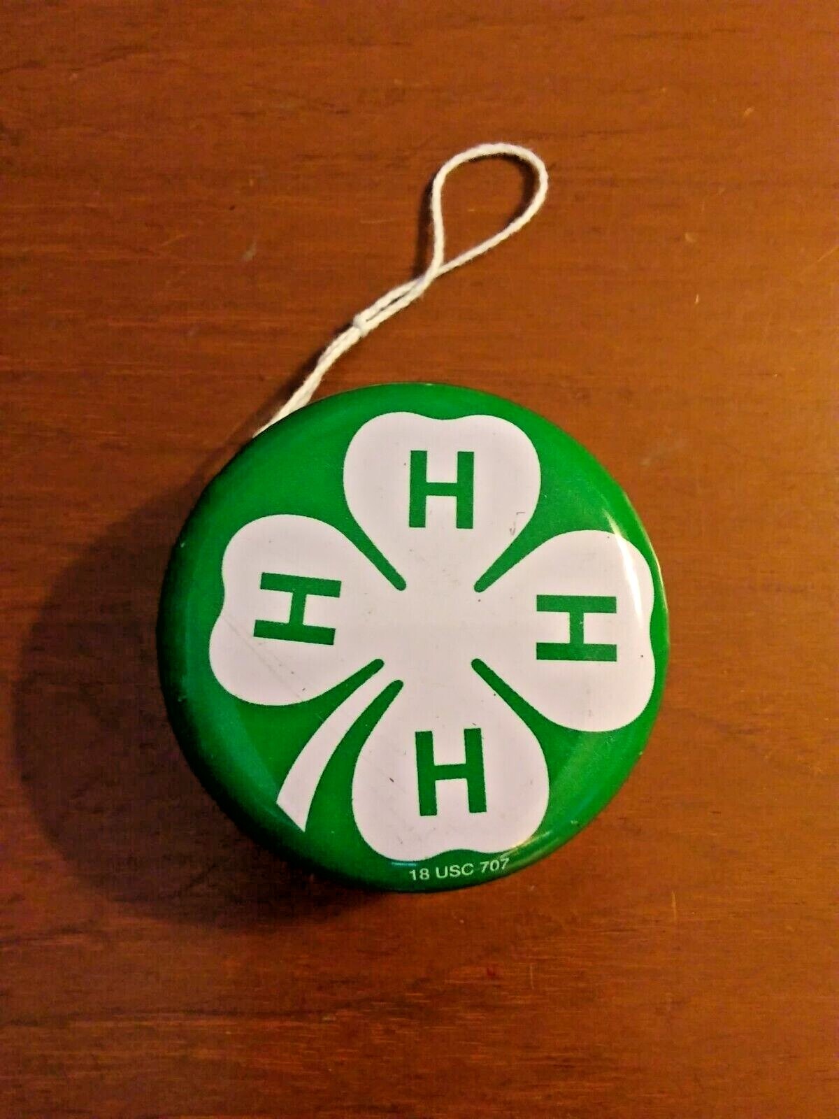 YO YO Green - 4-H Club (4 Leaf Clover) Club for Kids - America - Tin Toy - Fun!!