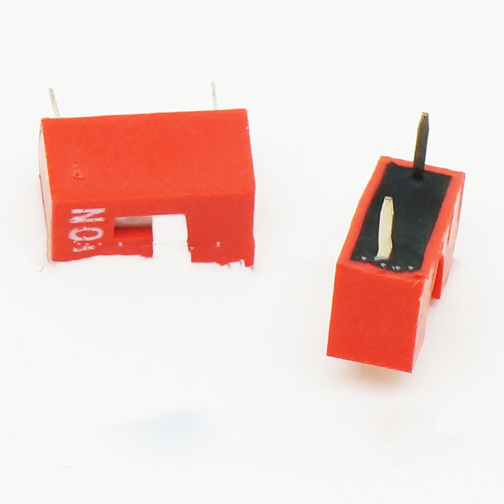 10PCS Slide Type Switch Module 1 Bit 2.54mm 1 Position Way DIP Red Pitch