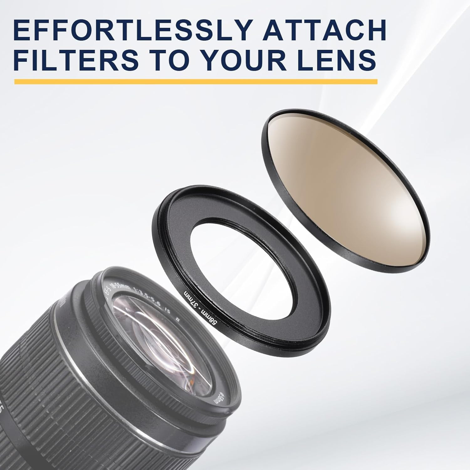 Step down Ring Adapter 72Mm to 67Mm, 2 Pcs Filter Step-Down Rings Camera Lens Fi