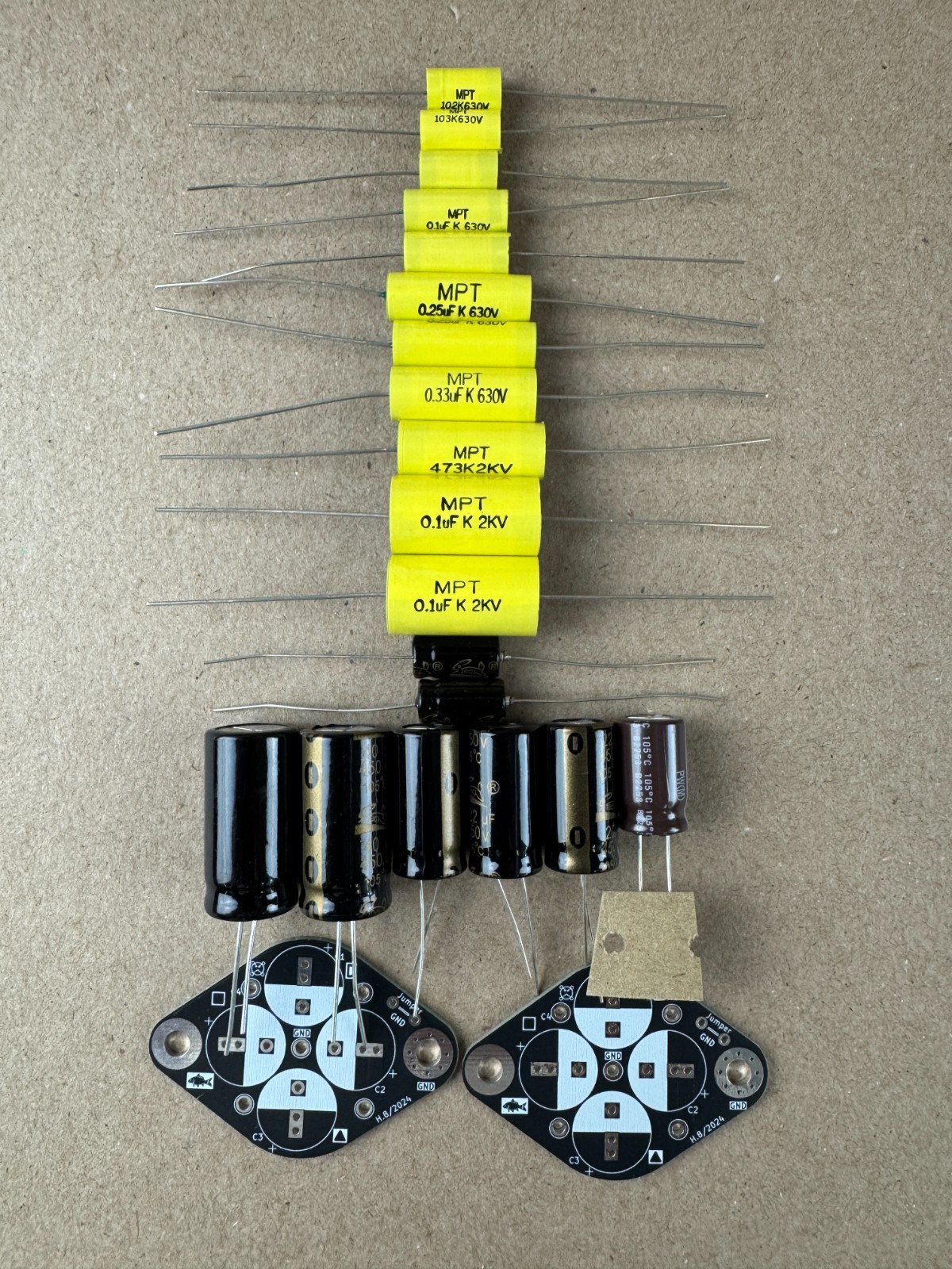 Rebuild Kit for Eico 435 Oscilloscope Full Recap Set w/ Instructions