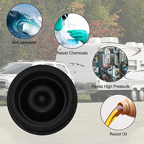 4 Pack Trailer Hub Cap Rubber Plugs, Fits 1.98 1.98" Plugs (2,000-3,500 lb)
