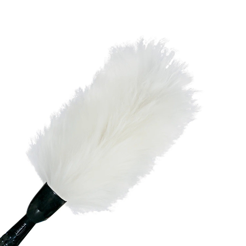 Natural Lambswool Duster Wand with Extendable Threaded Handle