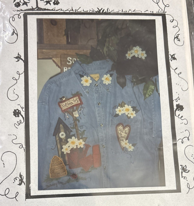 Vtg Rare Mulberry Tree TAKE TIME TO SMELL THE FLOWERS Applique '99 Pattern MT-43
