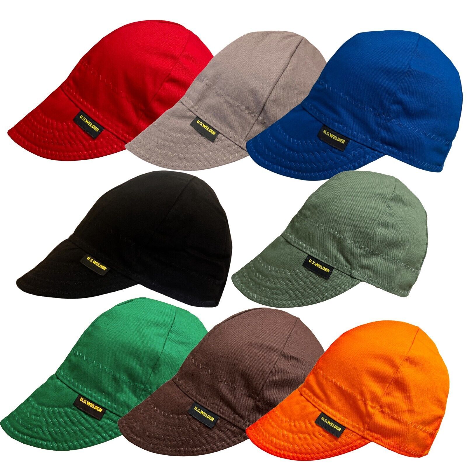 NWT US Welder Reversible Welding Cap Hats Best Comeaux Supply Solid 100% Cotton