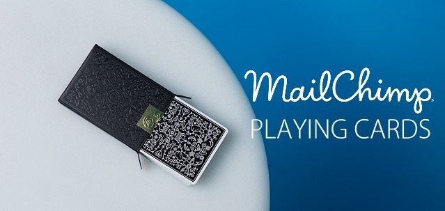 MAILCHIMP BLACK DECK OF PLAYING CARDS POKER SIZE BY THEORY11