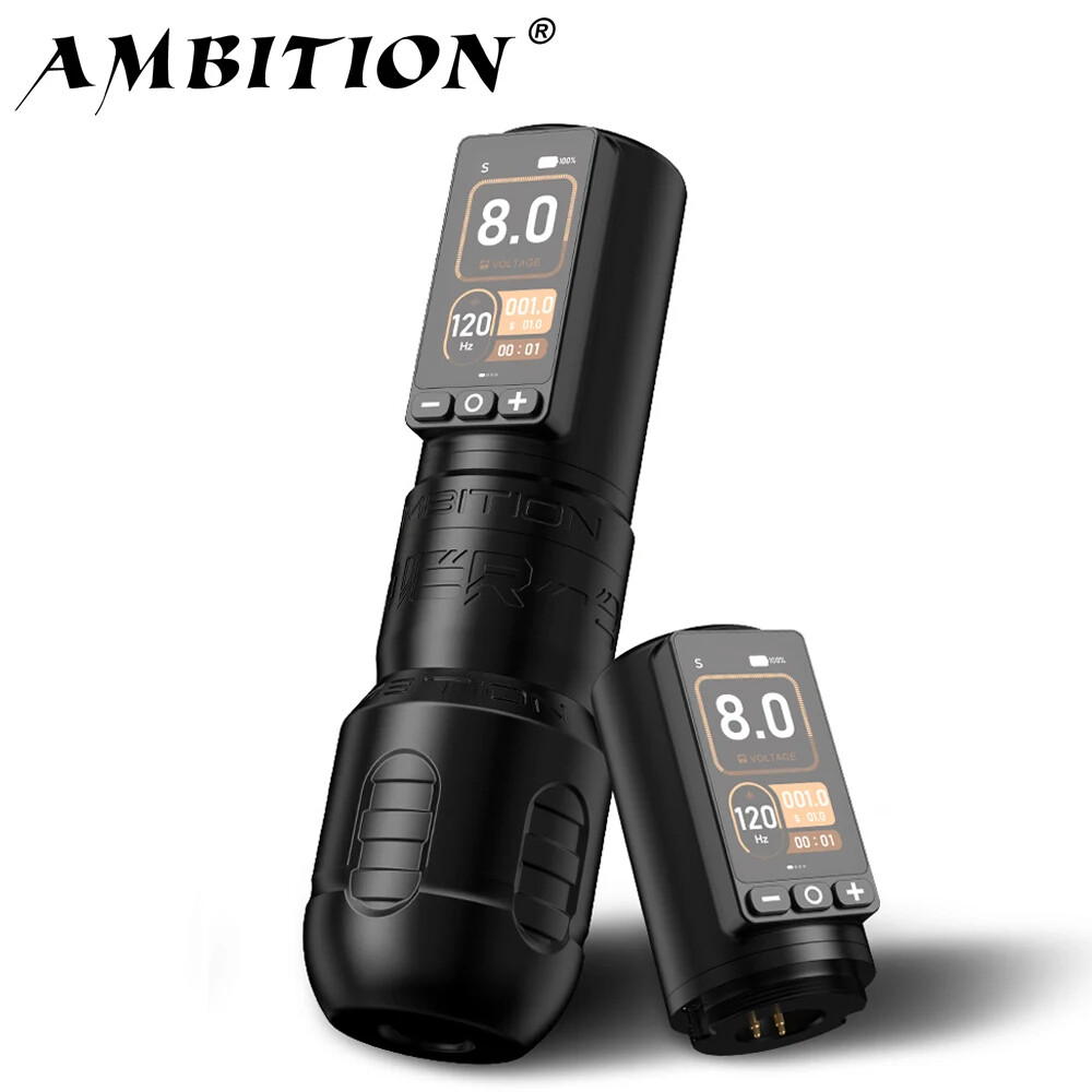 Wireless Tattoo Machine 4.0-4.5mm Stroke Brushless Motor Pen Professional 2400mA