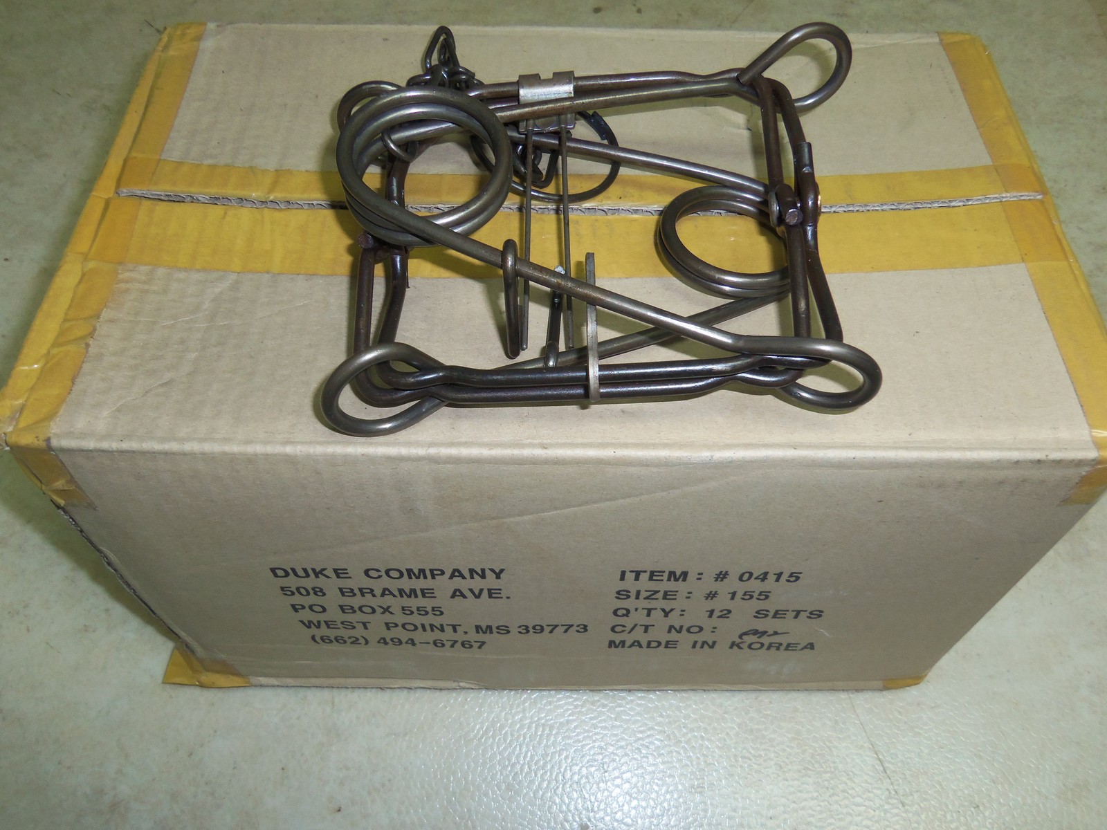 1 Duke 155 Body Grip Trap Trapping Groundhog Marten Fisher Raccoon Skunk 0415