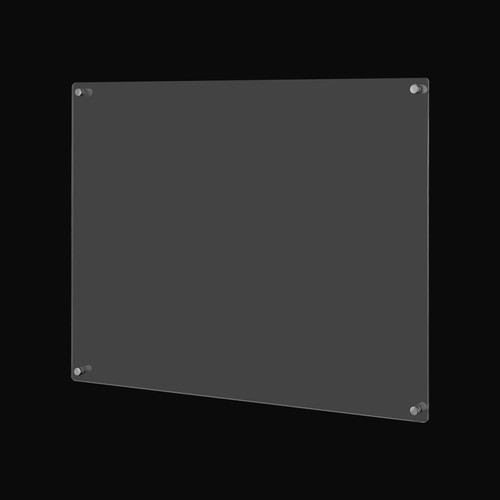 16" x 20" Clear Acrylic Picture Frame Wall Mount Floating Frameless Double Panel