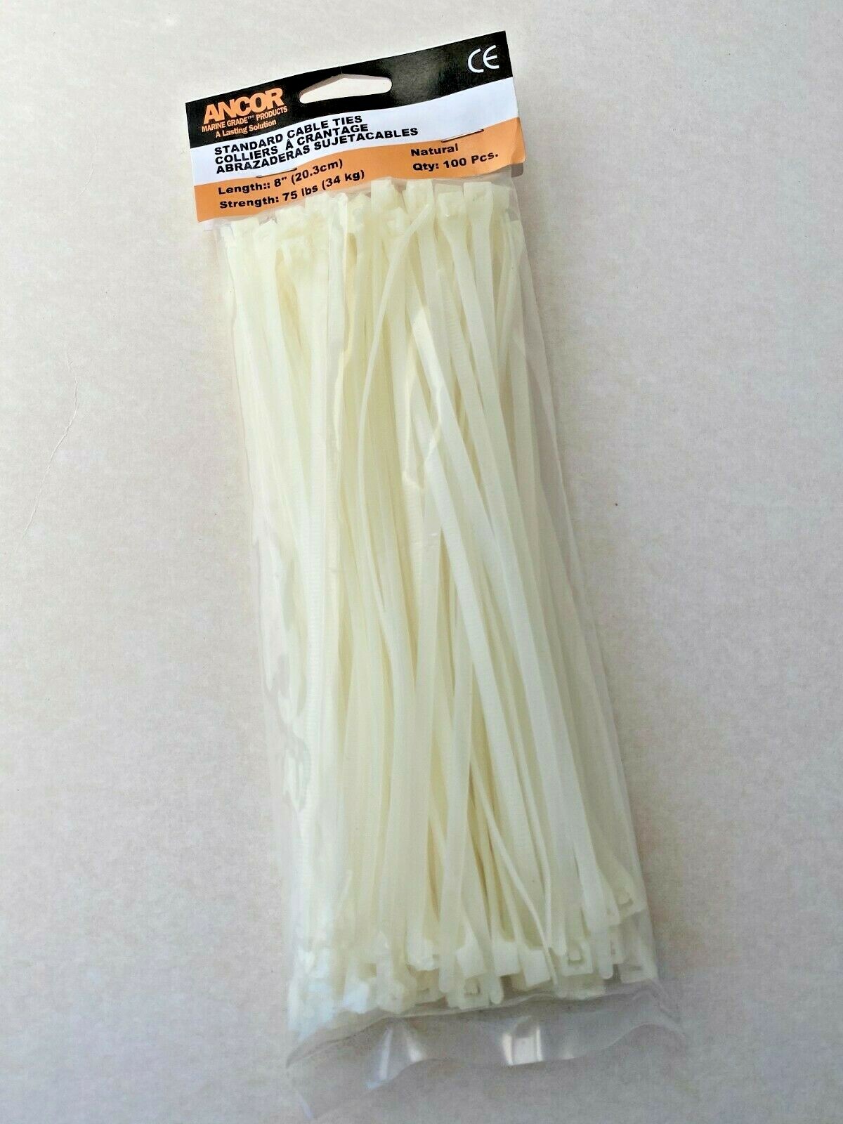 ANCOR STANDARD CABLE TIES 351155 8'' NATURAL