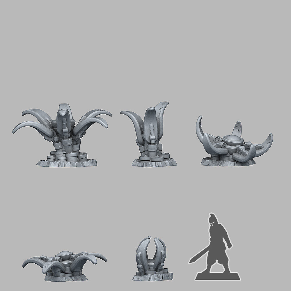 Robotic Flowers 40k Legion Terrain Scenery Tabletop Miniatures 28mm