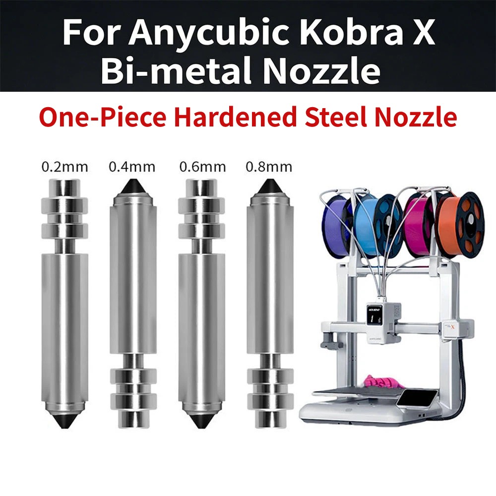 For Anycubic Kobra X 0.2mm-0.8mm Hotend Nozzles 3D Printer Extruder Nozzle Parts