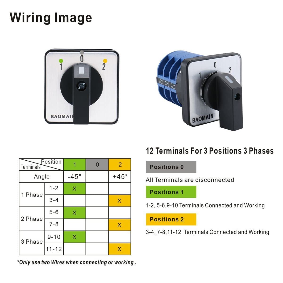 Universal Rotary Changeover Switch with Master Control 660V 32A 12 Terminals