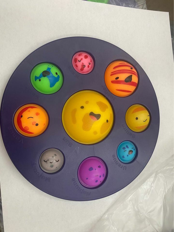 Popit Eight Planets Solar System Fidget Simple Dimple Sensory Stress Relief Toys