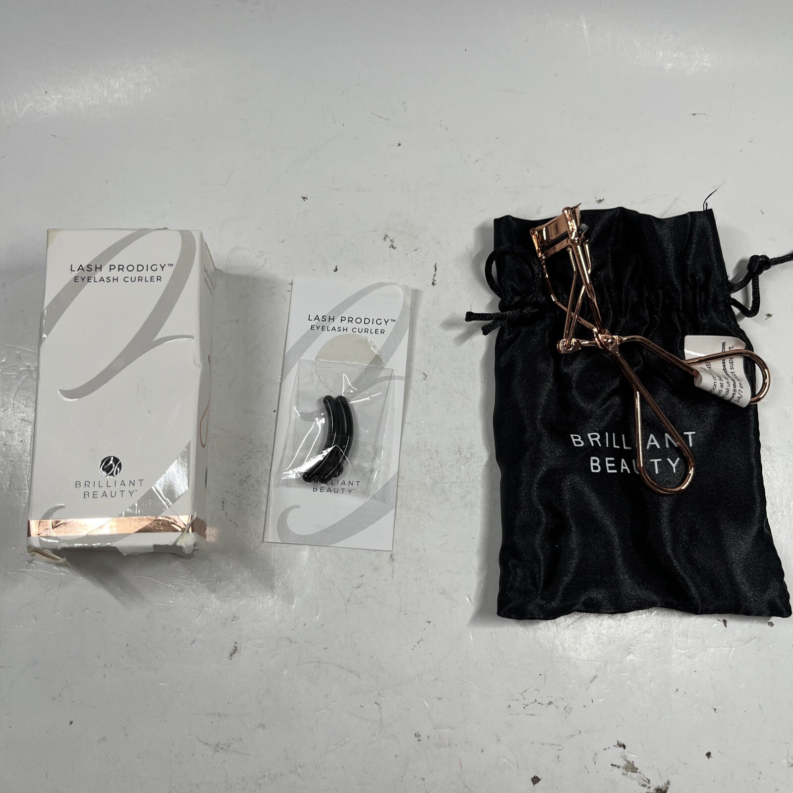Brilliant Beauty Stainless Steel Lash Prodigy Eyelash Curler With 2 Extra Pads
