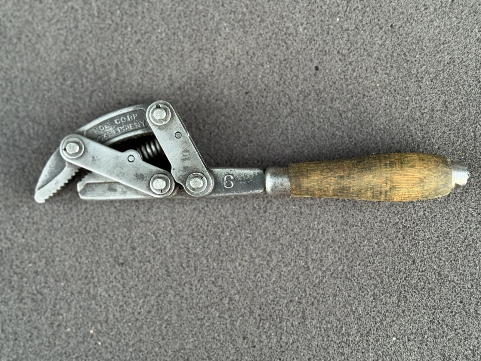 Antique Hoe Corp Adjustable Pipe Wrench Poughkeepsie NY