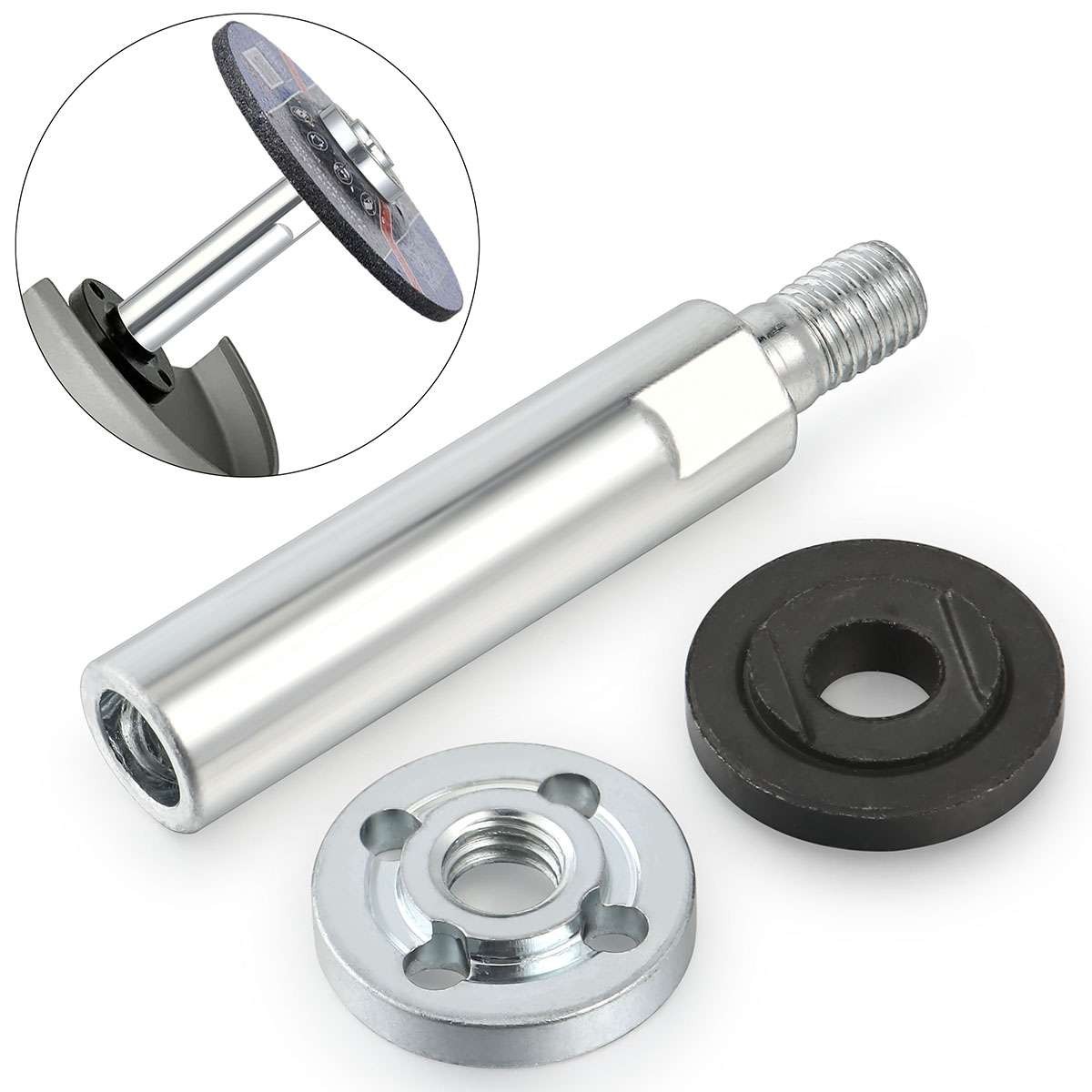 2pcs Angle Grinder Extension Connecting Rod M10 Thread Adapter Extension Shaft