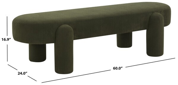 Safavieh LAURENCE CORDUROY BENCH, Reduced Price 2172746469 SFV5110B