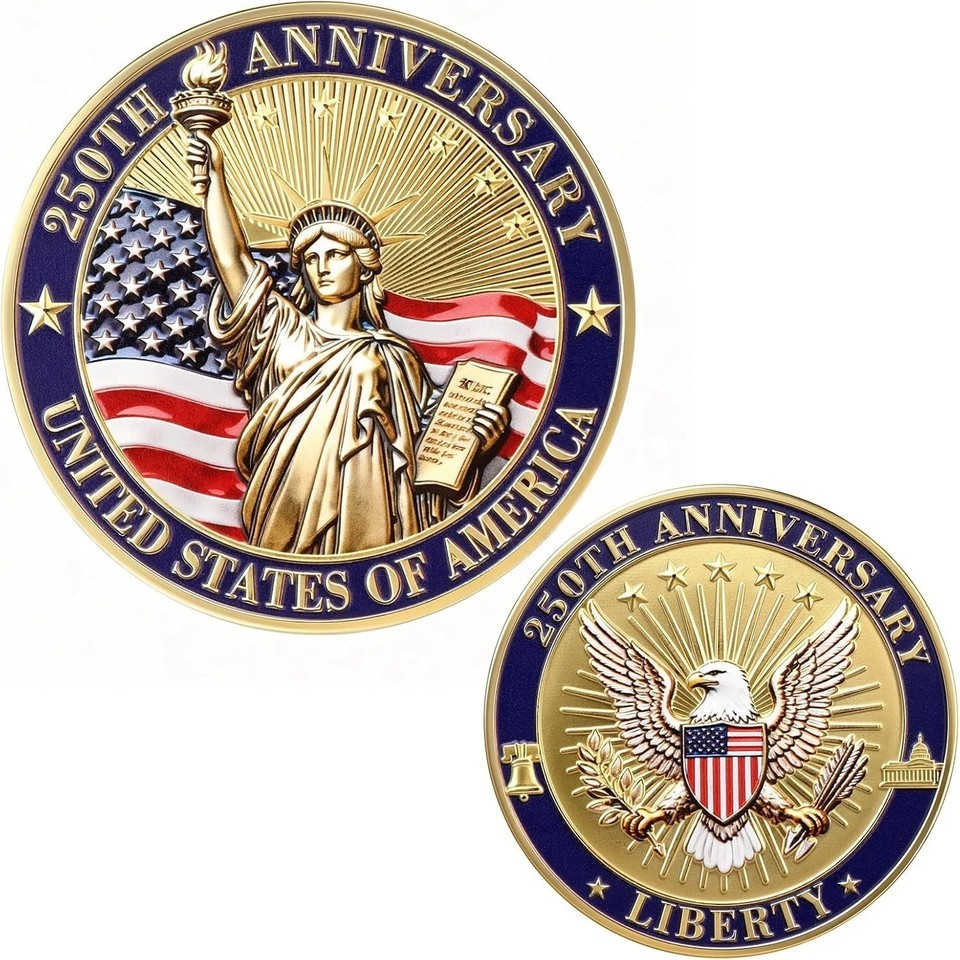 250th Anniversary USA Coin 1776-2026 Double Sided High Relief Commemorative