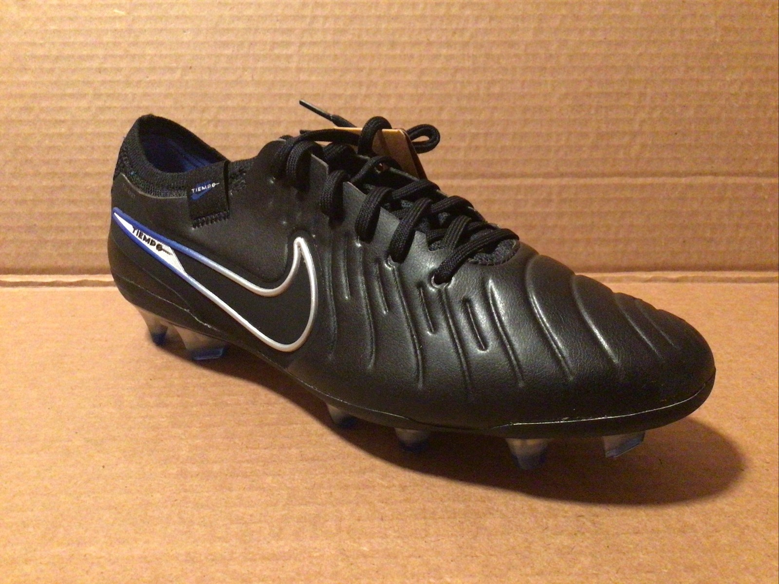 Nike Legend 10 Elite FG black/chrome hyper-royal size 9 Mens