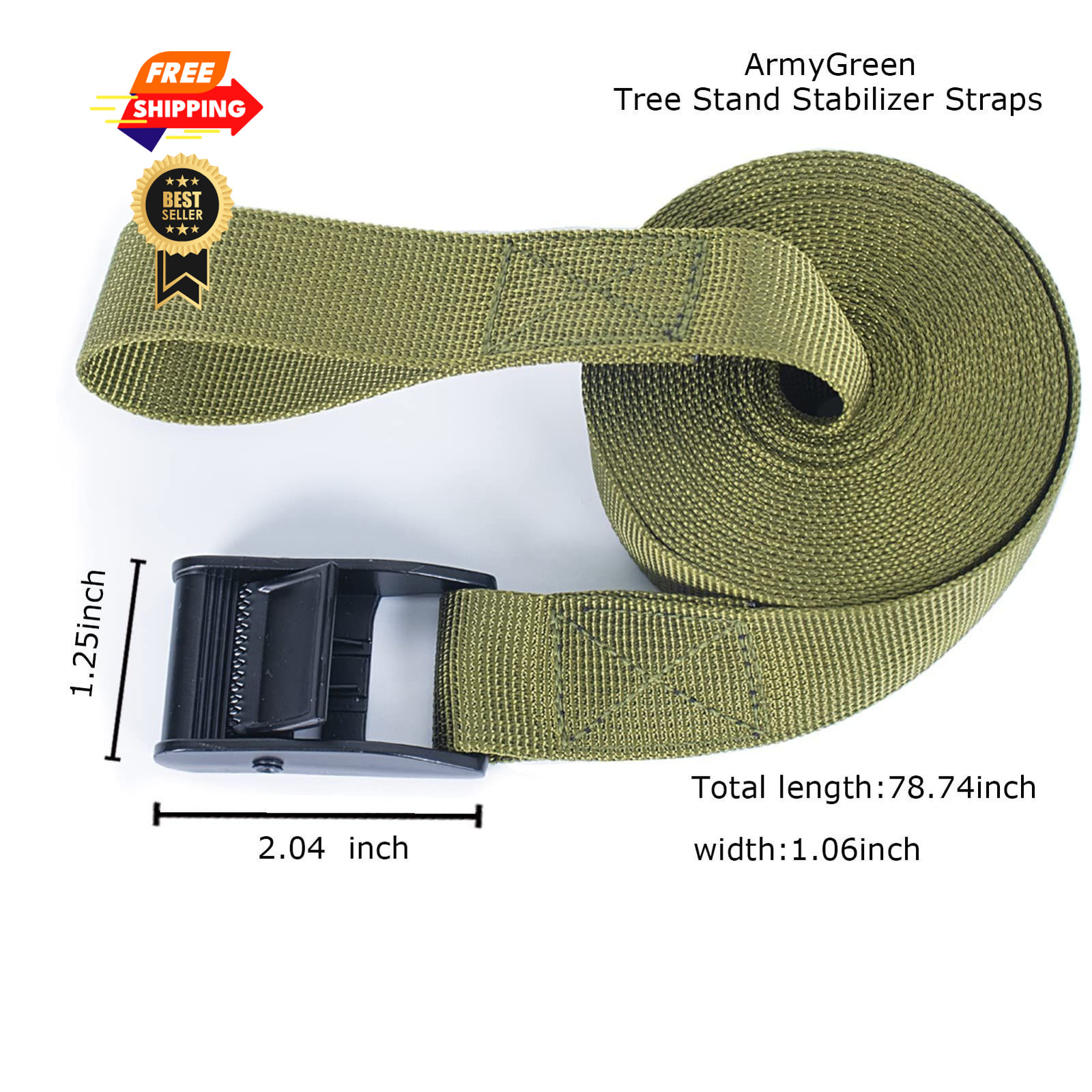 WILLWIN Tree Stand Stabilizer Straps, Accessories, Large, Green